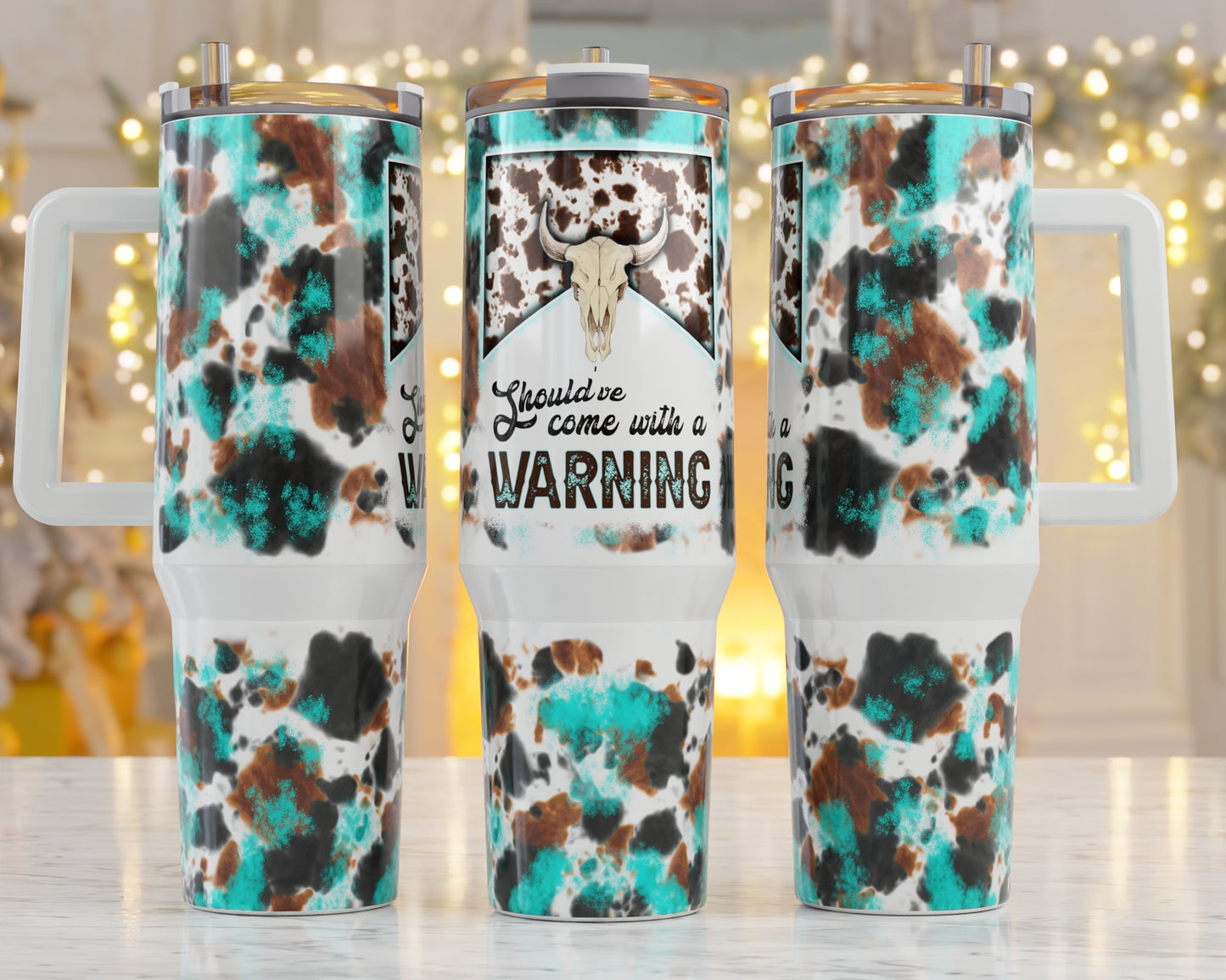 40oz Tumbler Should've Come With A Warning, Add custom name for free! Great Gift!