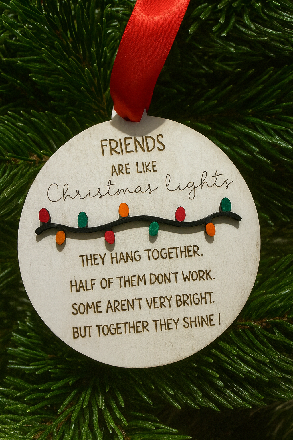 Friends Christmas Lights Ornament