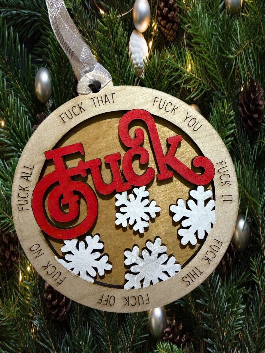 F@CK Ornament - Naughty Word, Christmas, Sweary Word