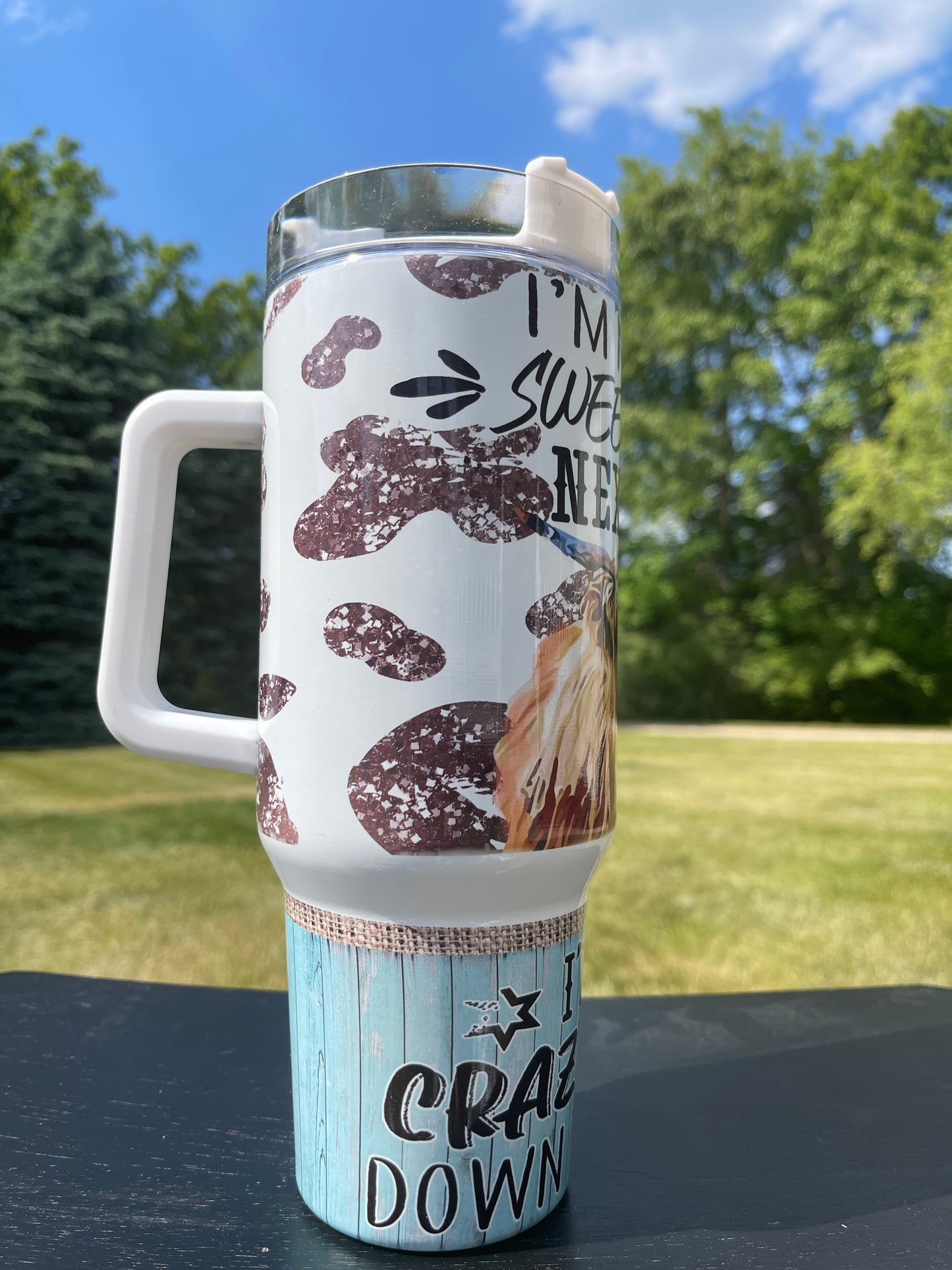 40oz - I am not the sweet girl next door His/Her Birthday Gift, Add custom name for free! Great Gift!
