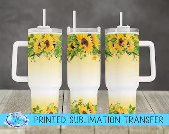 40 oz - Sunflowers Sublimation Print (This Is Not A Digital File)