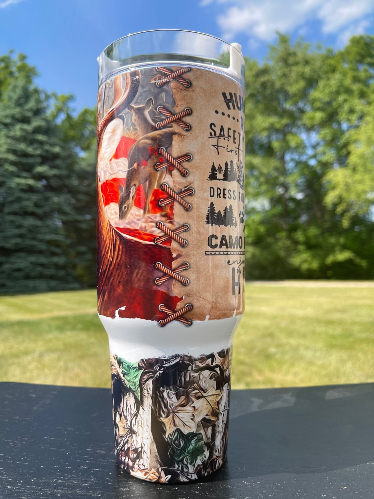 40oz - Deer Hunting Rules- His/Her Birthday Gift, Add custom name for free! Great Gift!