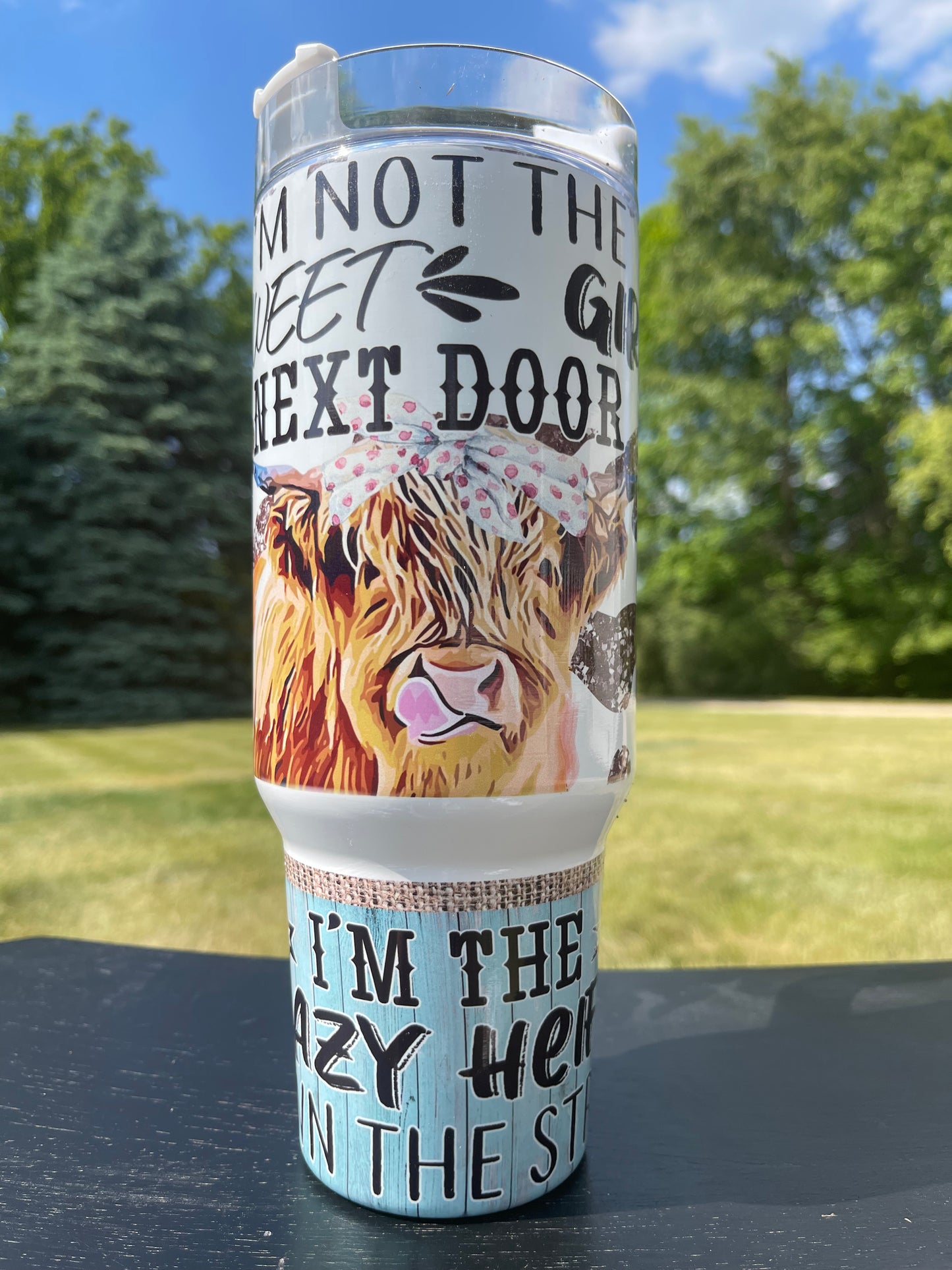 40oz - I am not the sweet girl next door His/Her Birthday Gift, Add custom name for free! Great Gift!