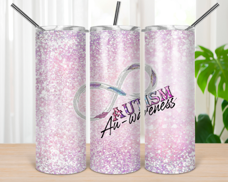 Autism Awareness - 20oz or 30oz Skinny Tumblers w/ Lid and Metal Straw