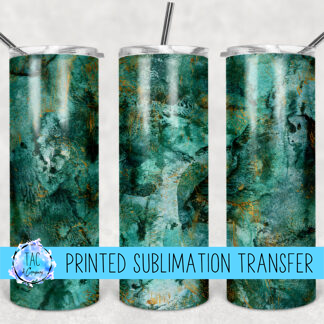 Green and Gold - Sublimation Print (This Is Not A Digital File)