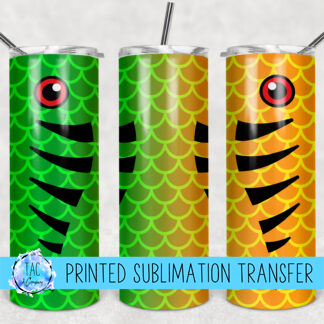 Fishing Lure Green and Yellow-Sublimation Print (This Is Not A Digital File)