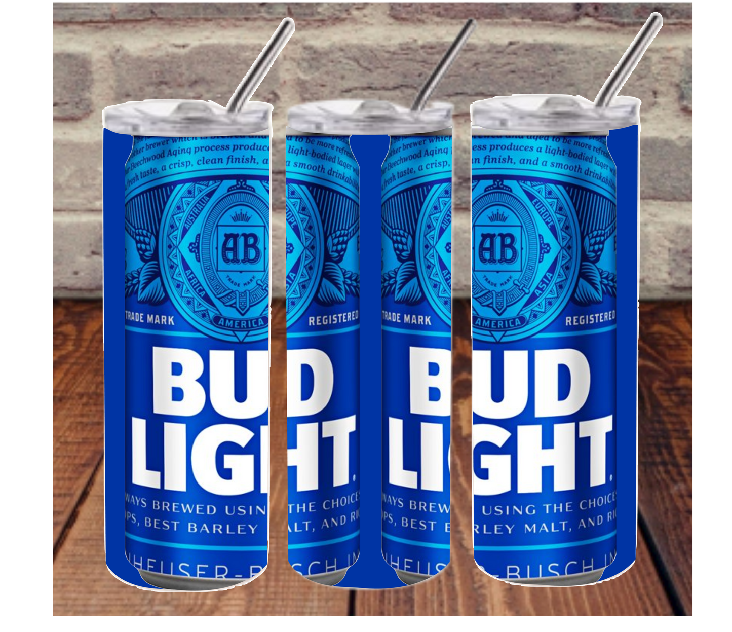 B Light - 20oz or 30oz Skinny Tumblers w/ Lid and Metal Straw