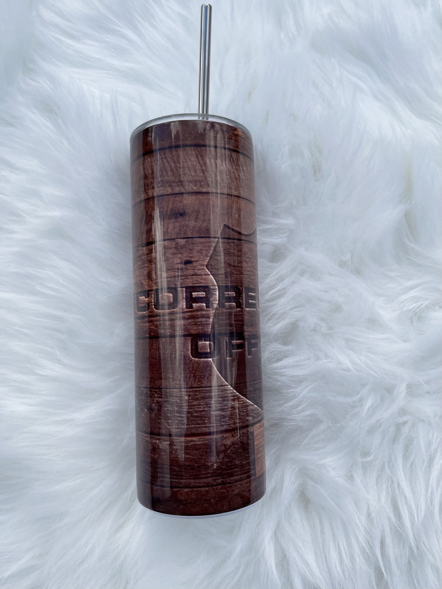 Corrections Officer - 20 oz Skinny Tumblers w/ Lid and Metal Straw '
