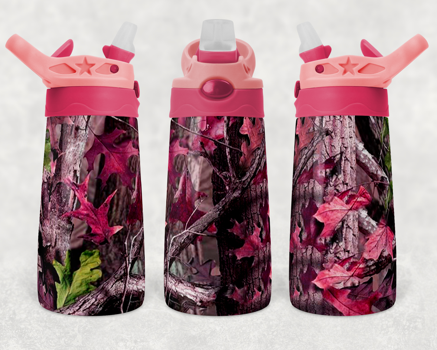 Pink Camouflage - 12oz Kids Flip Cup Tumbler