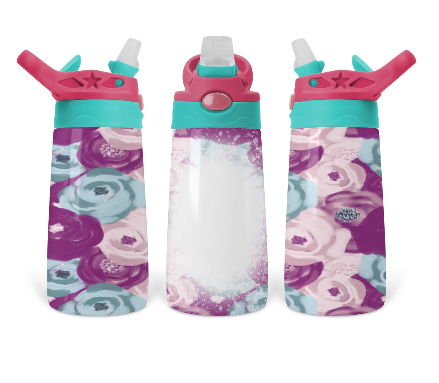 Purple and Blue Picture - 12oz Kids Flip Cup Tumbler