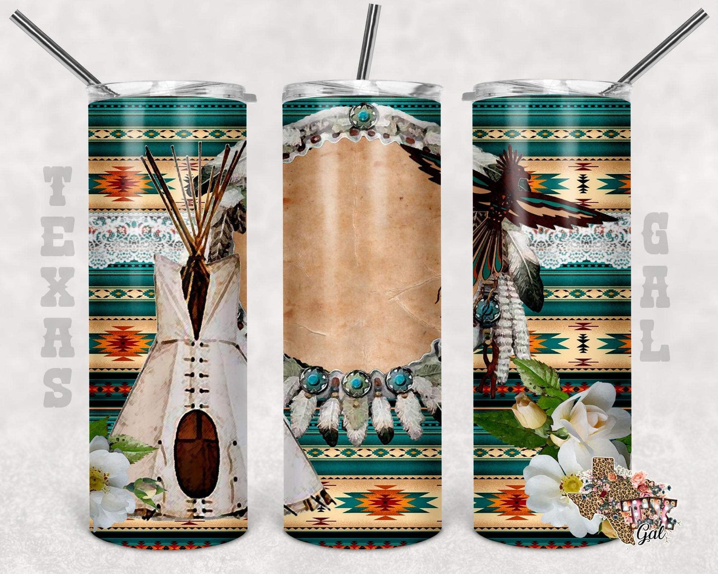 Pioneer - 20oz or 30oz Skinny Tumblers w/ Lid and Metal Straw