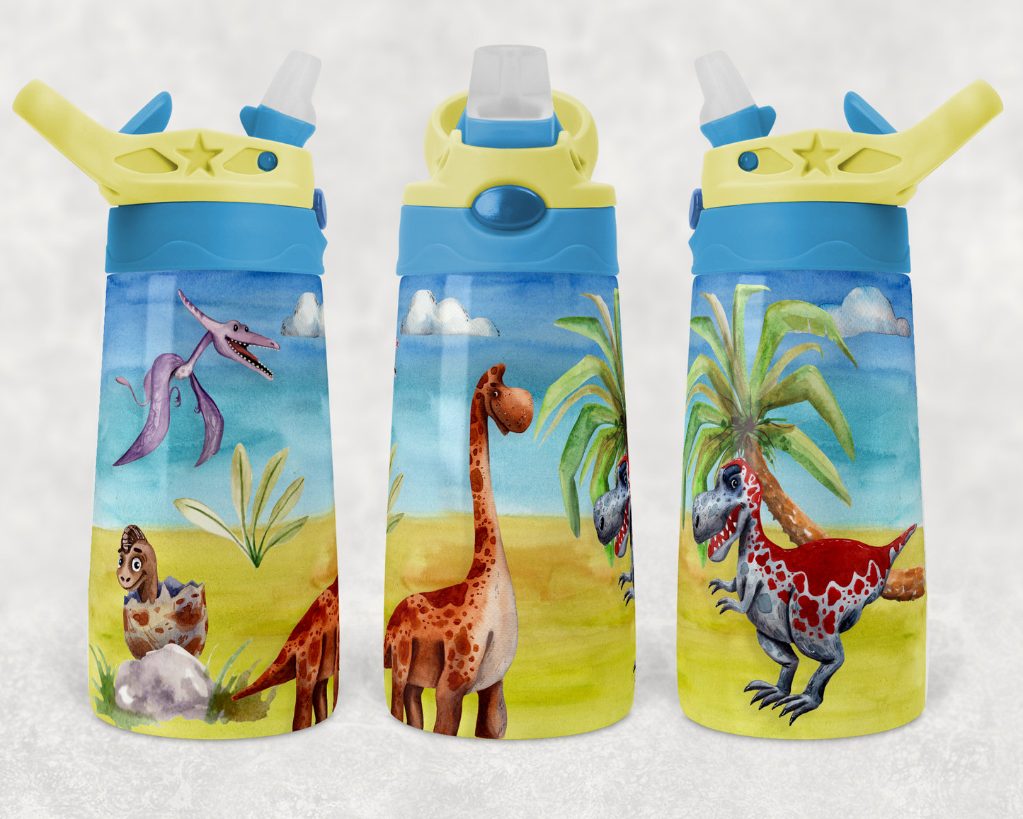 Dinosaurs - 12oz Kids Flip Cup Tumbler