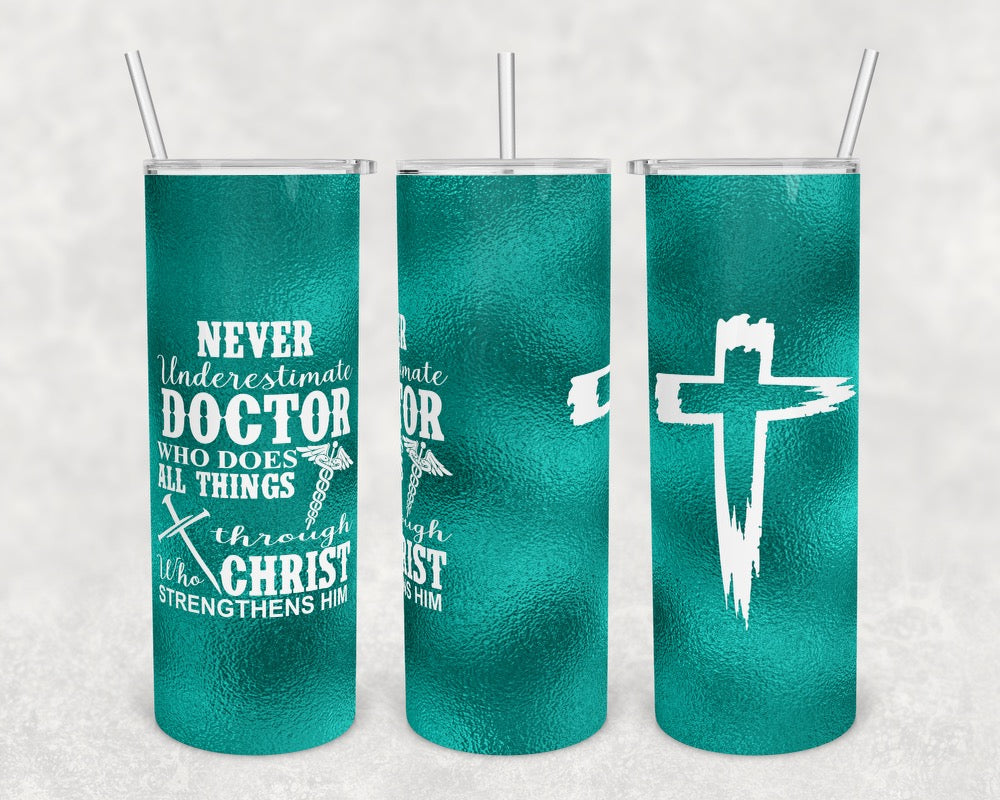 Doctor - 20oz or 30oz Skinny Tumblers w/ Lid and Metal Straw