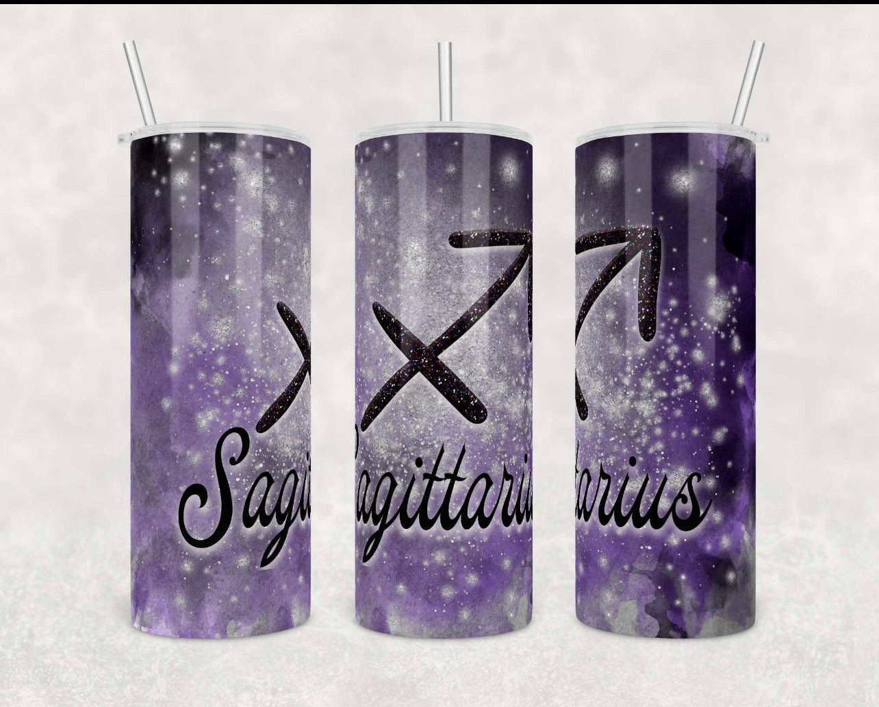 Sagittarius Zodiac- 20 oz or 30oz Skinny Tumblers w/ Lid and Metal Straw