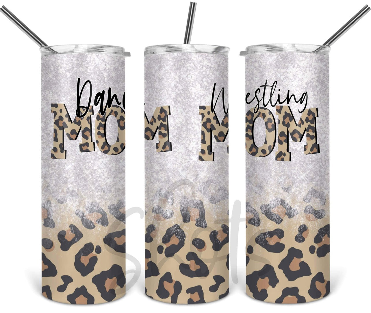 Dance & Wrestling Mom - 20oz or 30oz Skinny Tumblers w/ Lid and Metal Straw