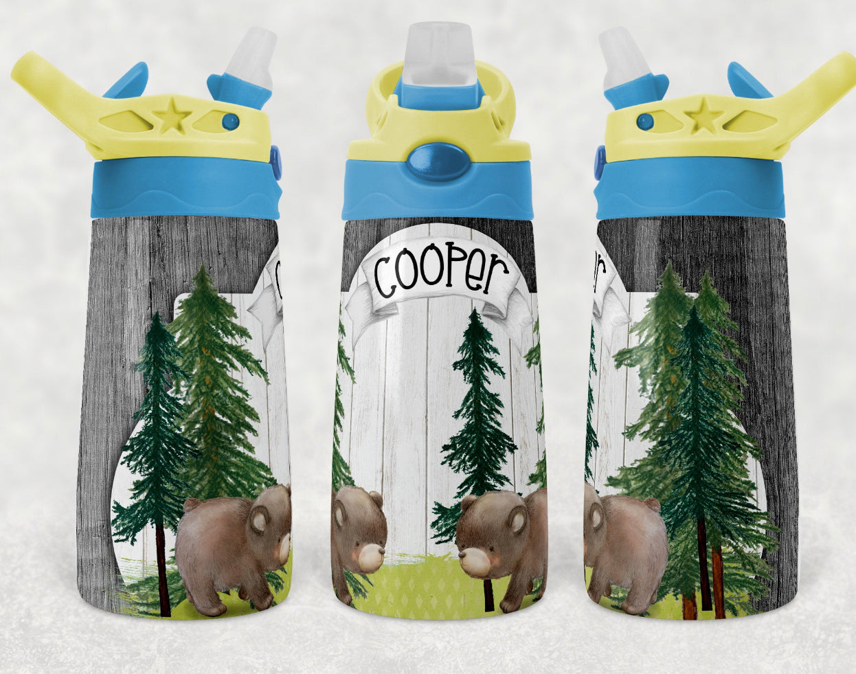 Forest Animals - 12oz Kids Flip Cup water Bottle Tumbler