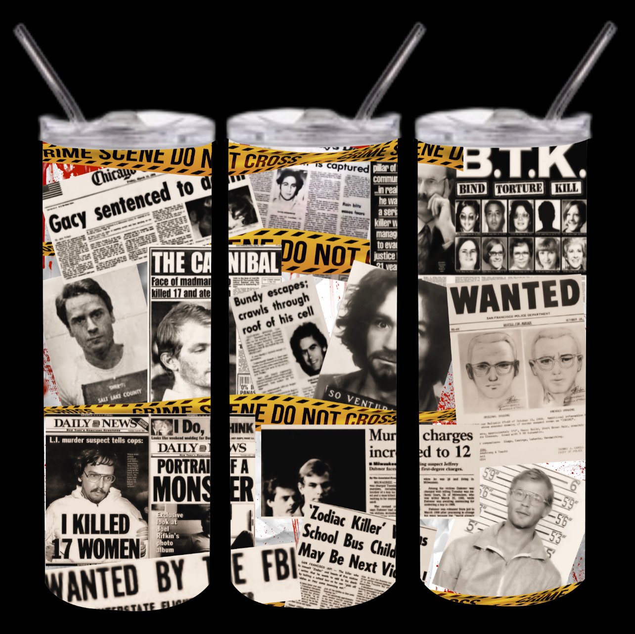 Wanted Fall - 20oz or 30oz Skinny Tumblers w/ Lid and Metal Straw
