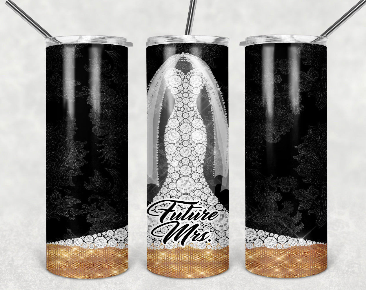 Future Mrs. - 20oz or 30oz Skinny Tumblers w/ Lid and Metal Straw