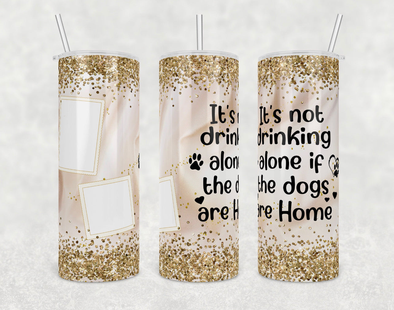 It’s Not Day Drinking- 20 oz or 30oz Skinny Tumblers w/ Lid and Metal Straw