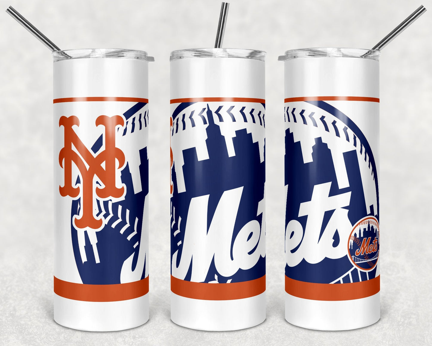 Baseball Teams - 20 or 30 oz Skinny Tumblers w/ Lid and Metal Straw ‘