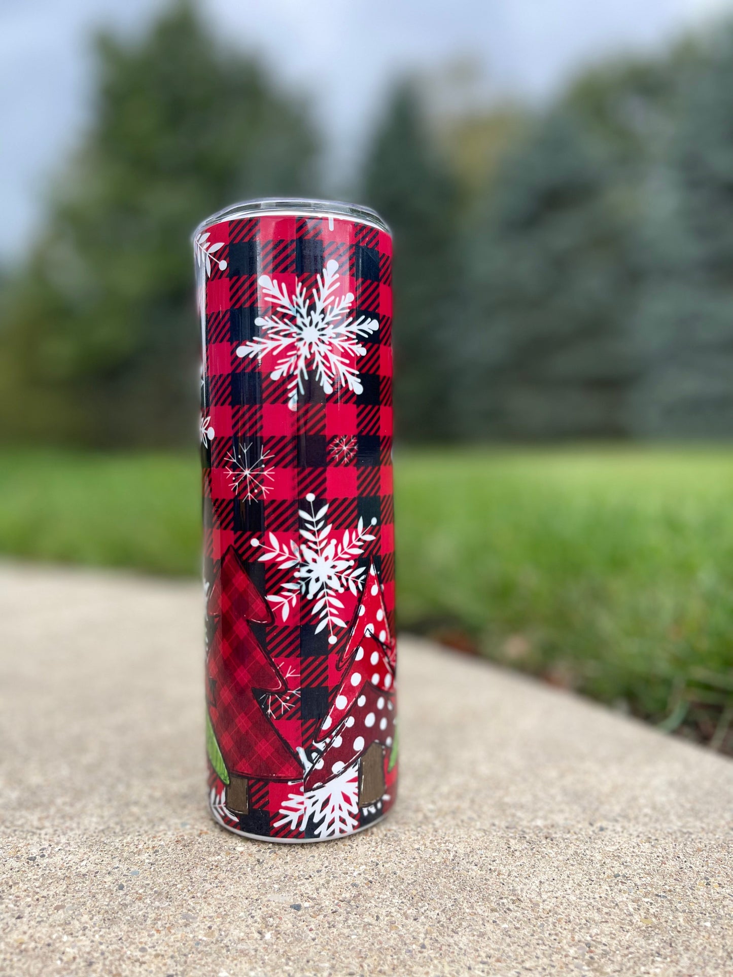 Let It Snow Snowman- 20oz or 30oz Skinny Tumblers w/ Lid and Metal Straw