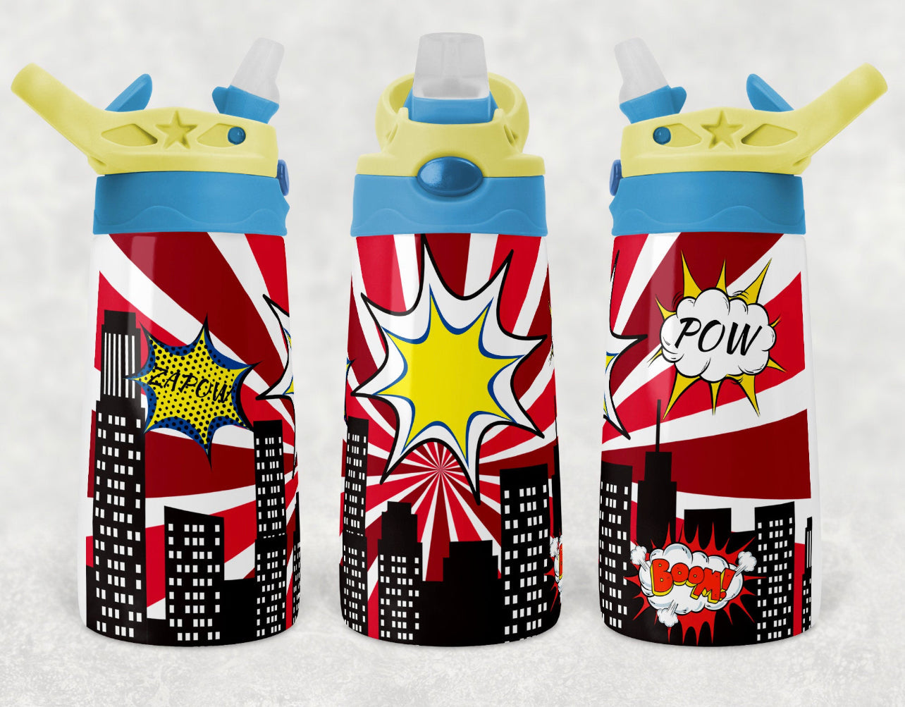 POW Bang - 12oz Kids Flip Cup water Bottle Tumbler