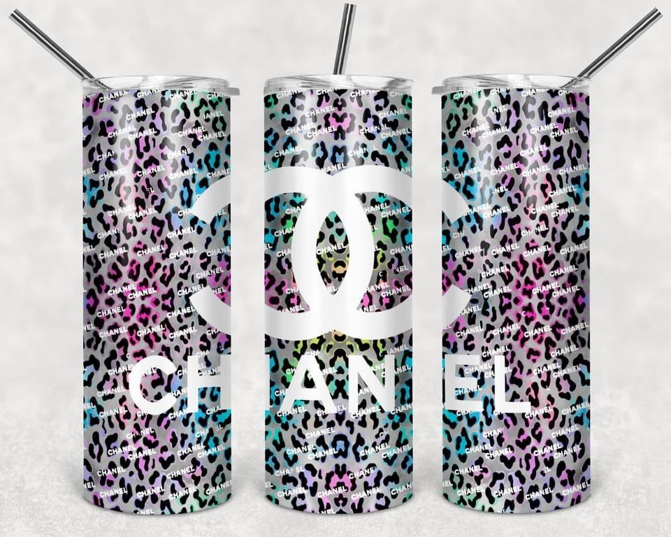 RainBow Chanel - 20oz or 30oz Skinny Tumblers w/ Lid and Metal Straw