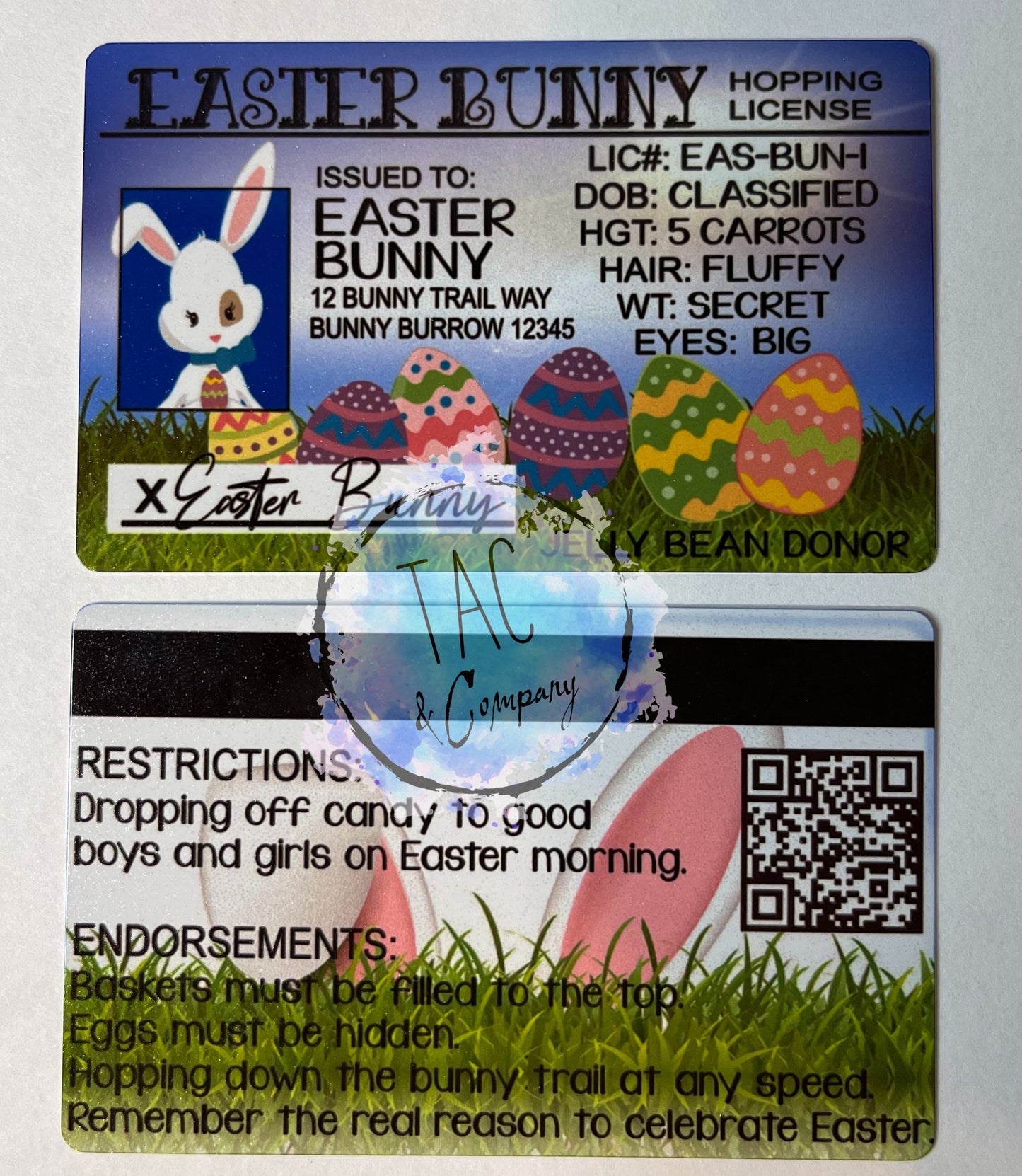 Easter Bunny License Card