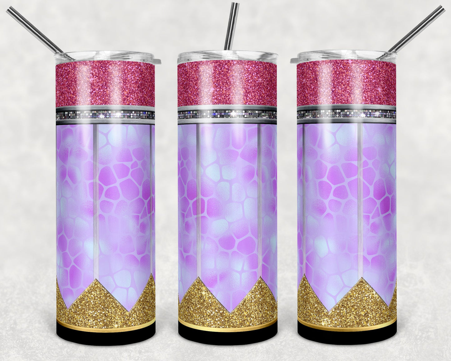 Pencil Giraffe Animal - 20 or 30oz Skinny Tumblers w/ Lid and Metal Straw