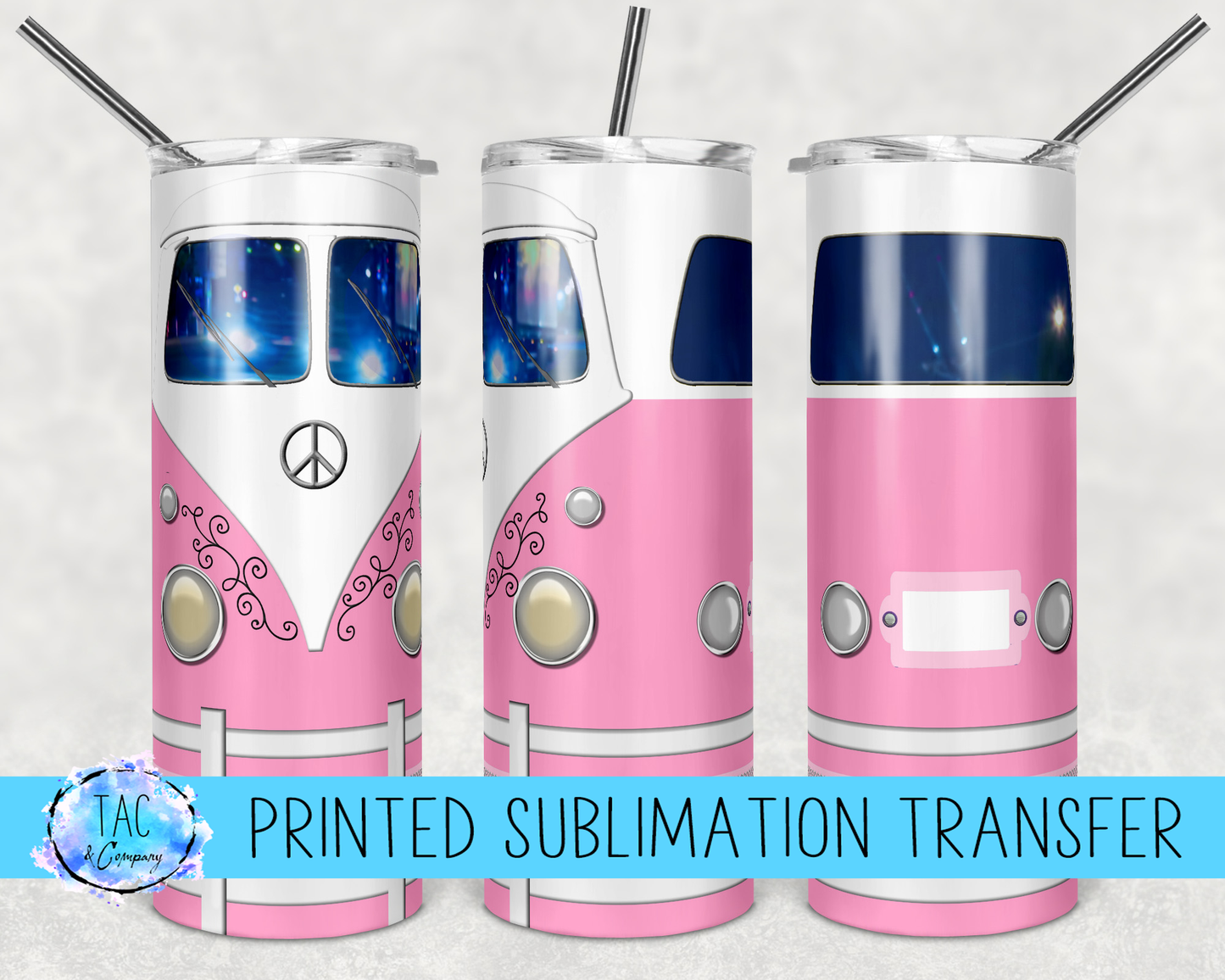 Volkswagen Pink -Sublimation Print (This Is Not A Digital File)