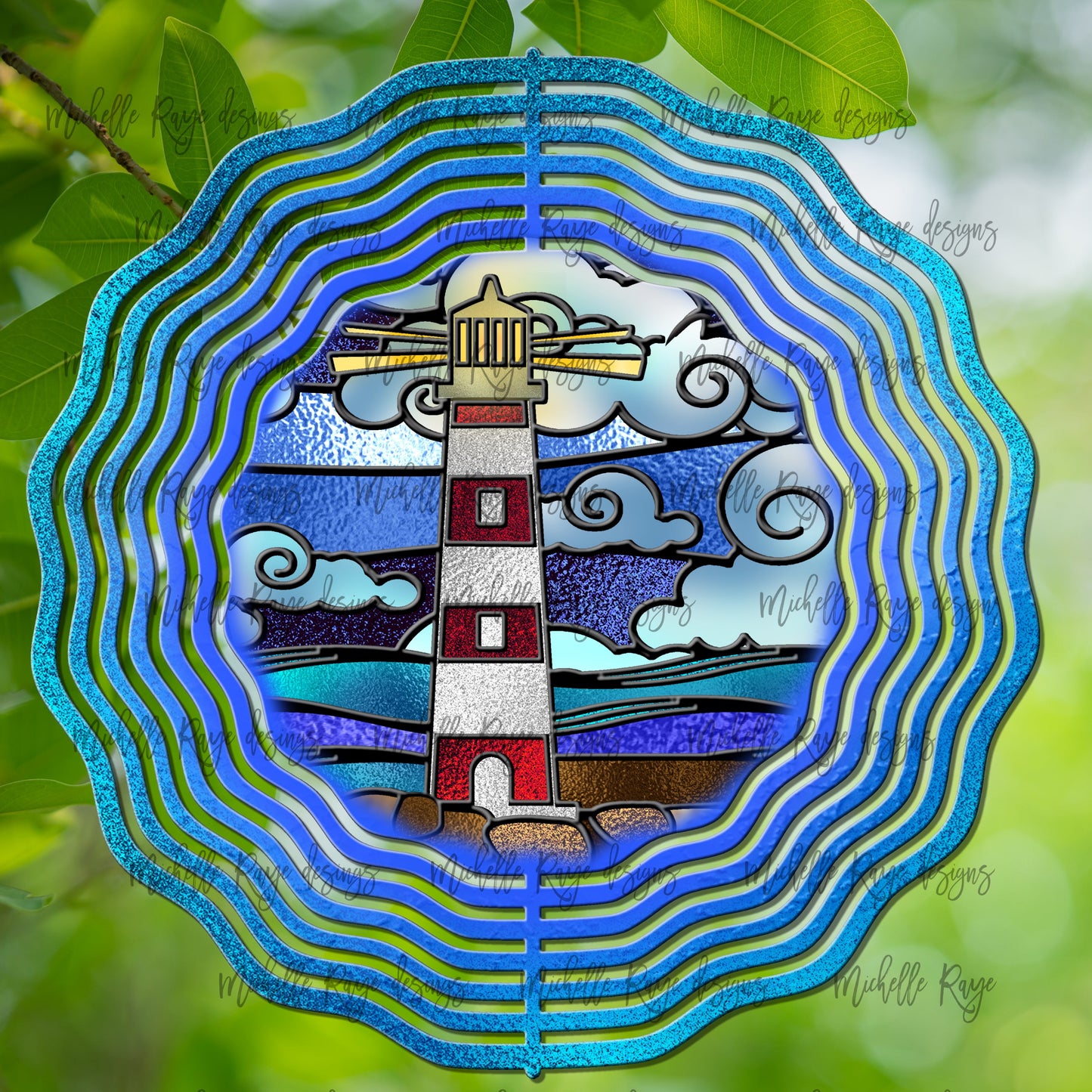 10 inch Wind Spinners - Light House