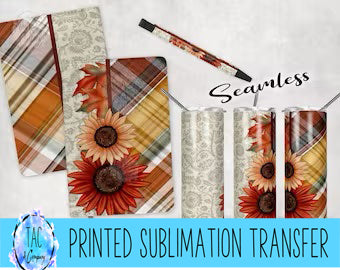 Journal and Pen Floral Sublimation Print (This Is Not A Digital File)