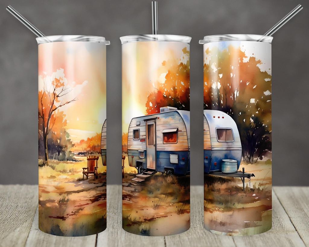 Not All Who Wonder Are Lost Camper Setting-Sublimation Print (This Is Not A Digital File)