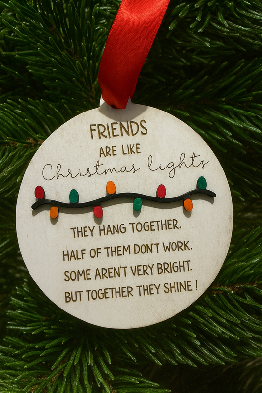 Friends Christmas Lights Ornament