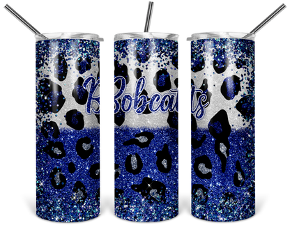 Bobcats - 20 oz or 30oz Skinny Tumblers w/ Lid and Metal Straw