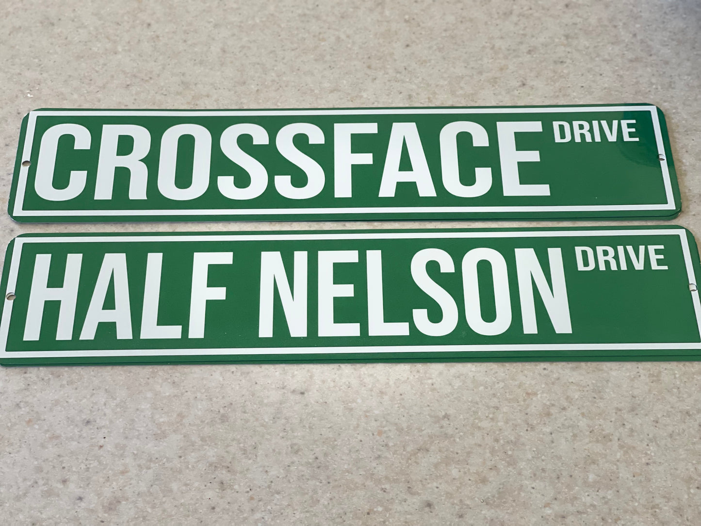 Wrestling Street Signs