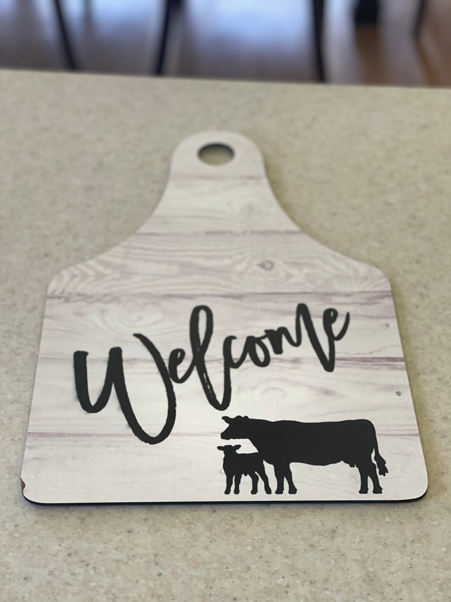 Welcome Cow Tag Sign
