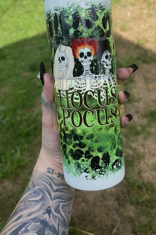 Jacinda Jenkins designed “Hocus Pocus Glow in Dark Tumbler”