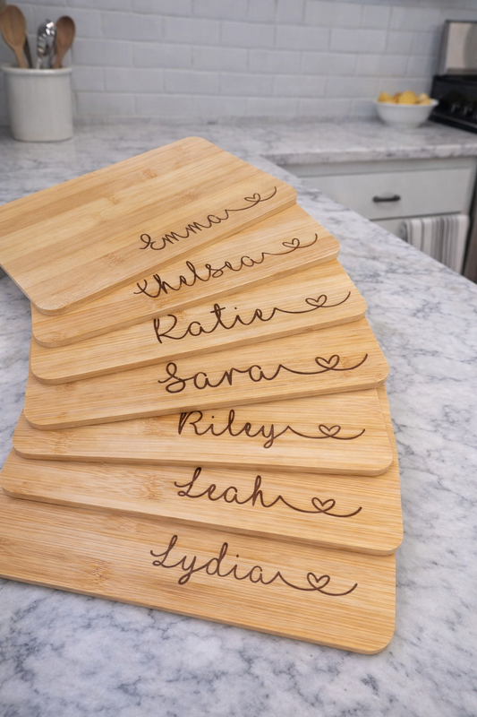 Small Cutting Boards with Personalized Name Engraved