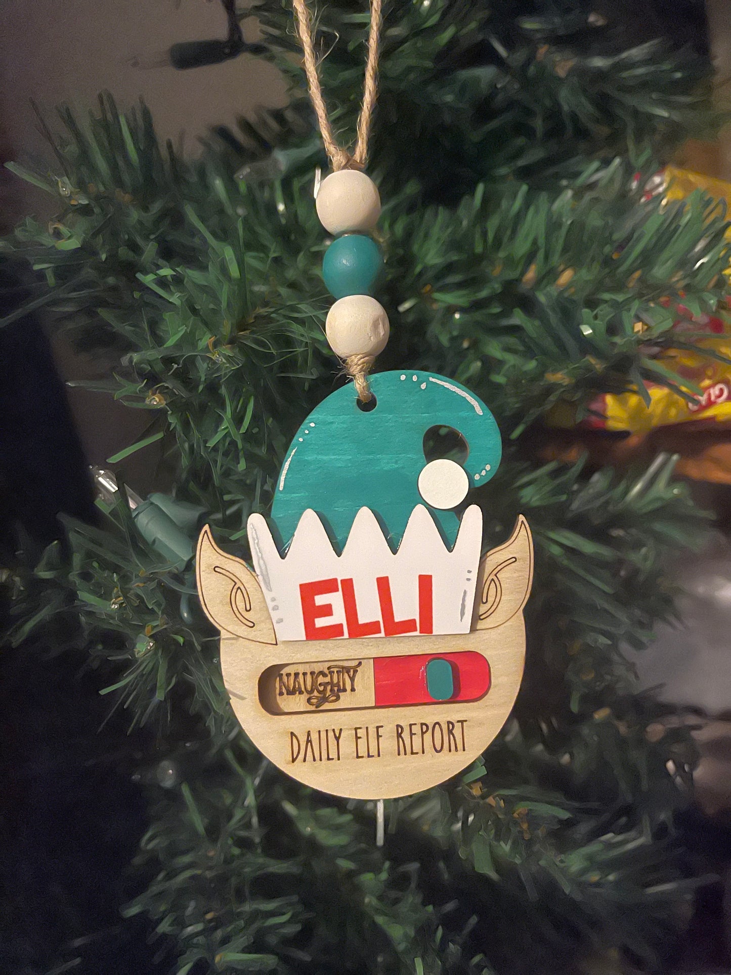 NEW Holiday Ornament Elf Naughty or Nice List