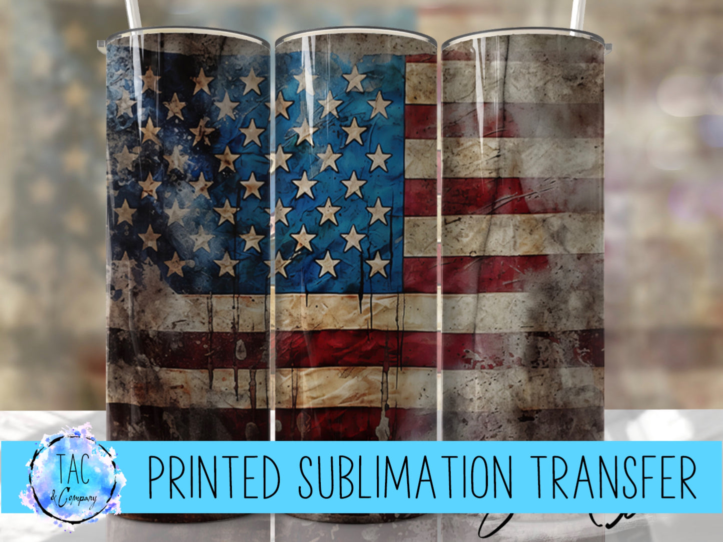 American flag - Sublimation Print (This Is Not A Digital File)