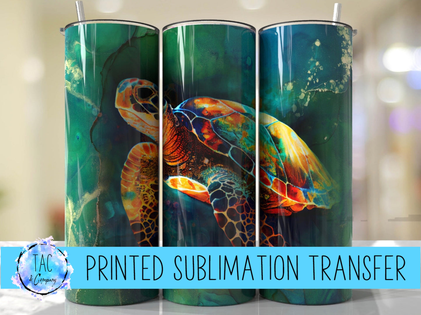 Sea Turtle - Sublimation Print (This Is Not A Digital File)