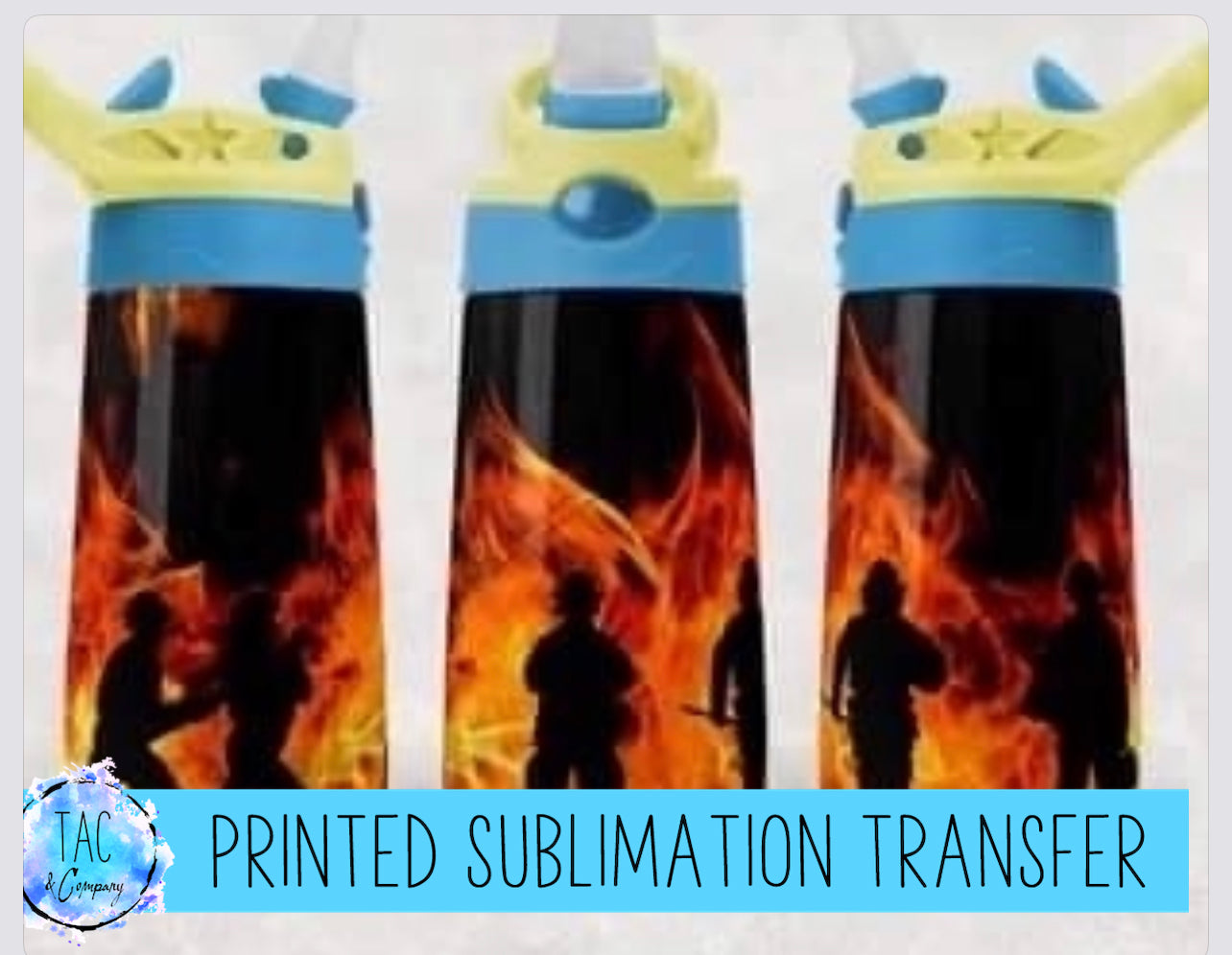 12 oz Kids Flip Fire- Sublimation Print (This Is Not A Digital File)