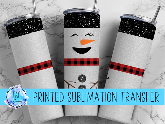 Snowman - Sublimation Print (This Is Not A Digital File)