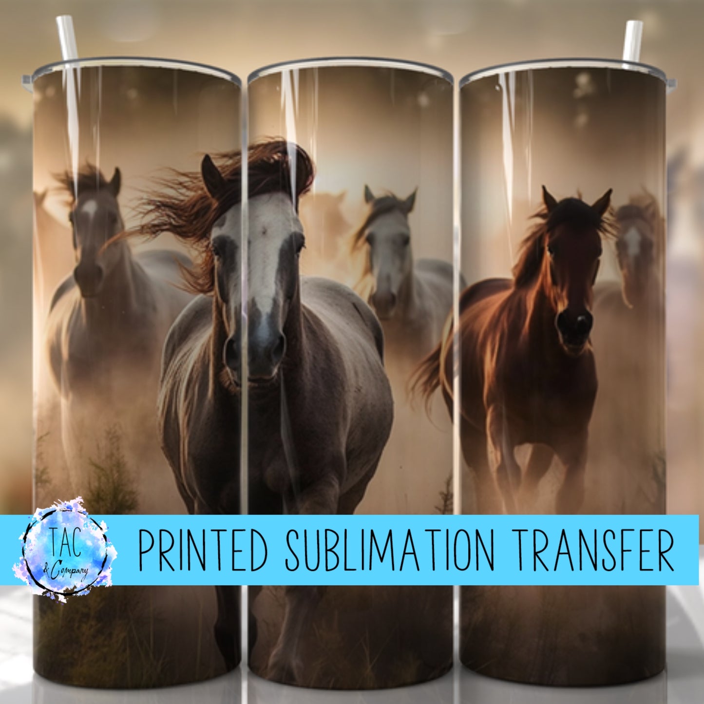 Horses -  Sublimation Print (This Is Not A Digital File)