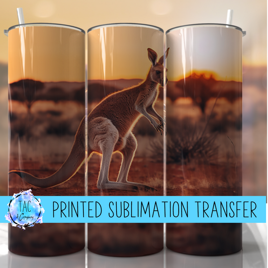 Kangaroo - Sublimation Print (This Is Not A Digital File)