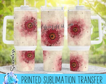 Red Gerber Flowers - Sublimation Print (This Is Not A Digital File)