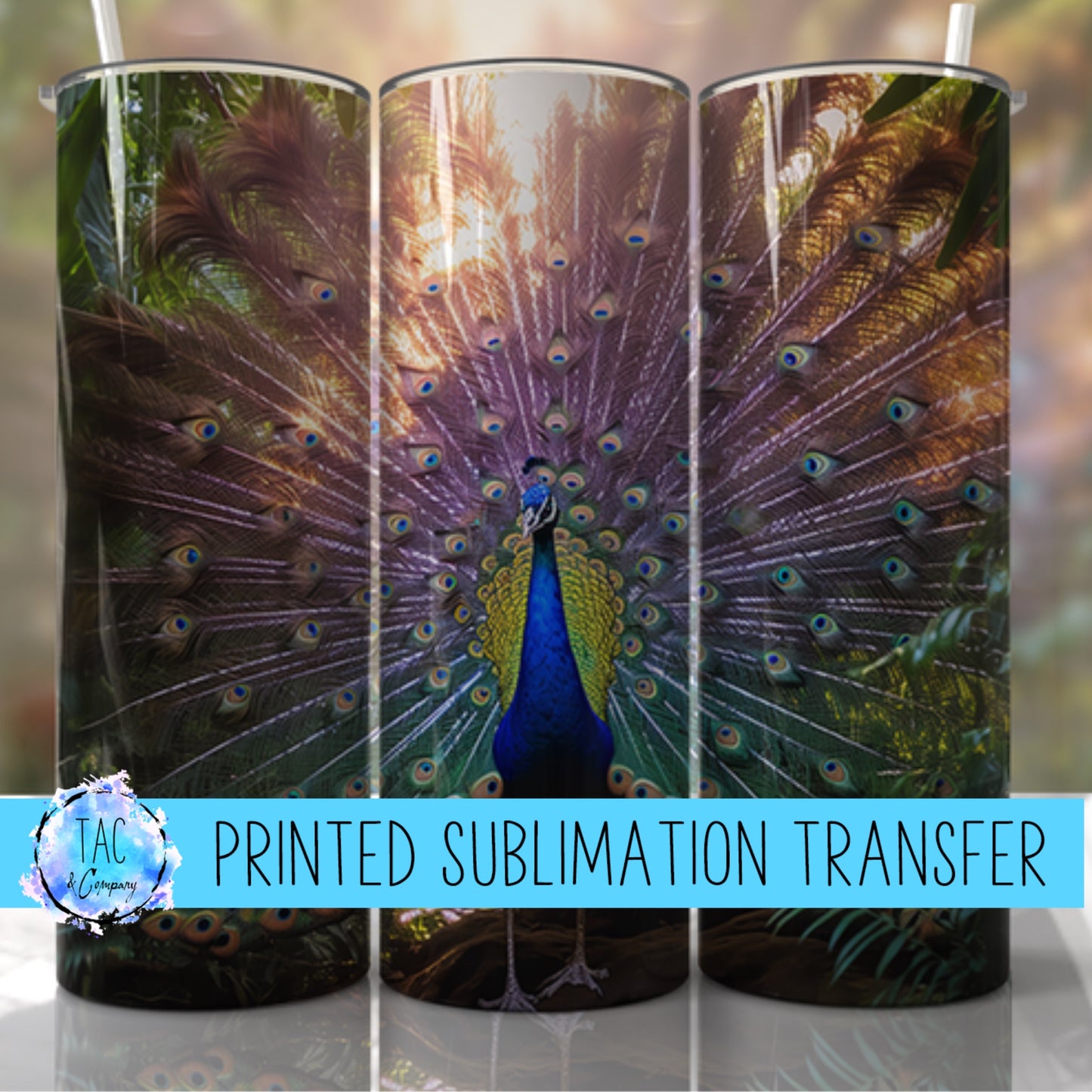 Peacock -Sublimation Print (This Is Not A Digital File)