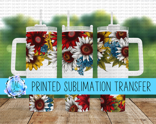 40 oz Floral - Sublimation Print (This Is Not A Digital File)