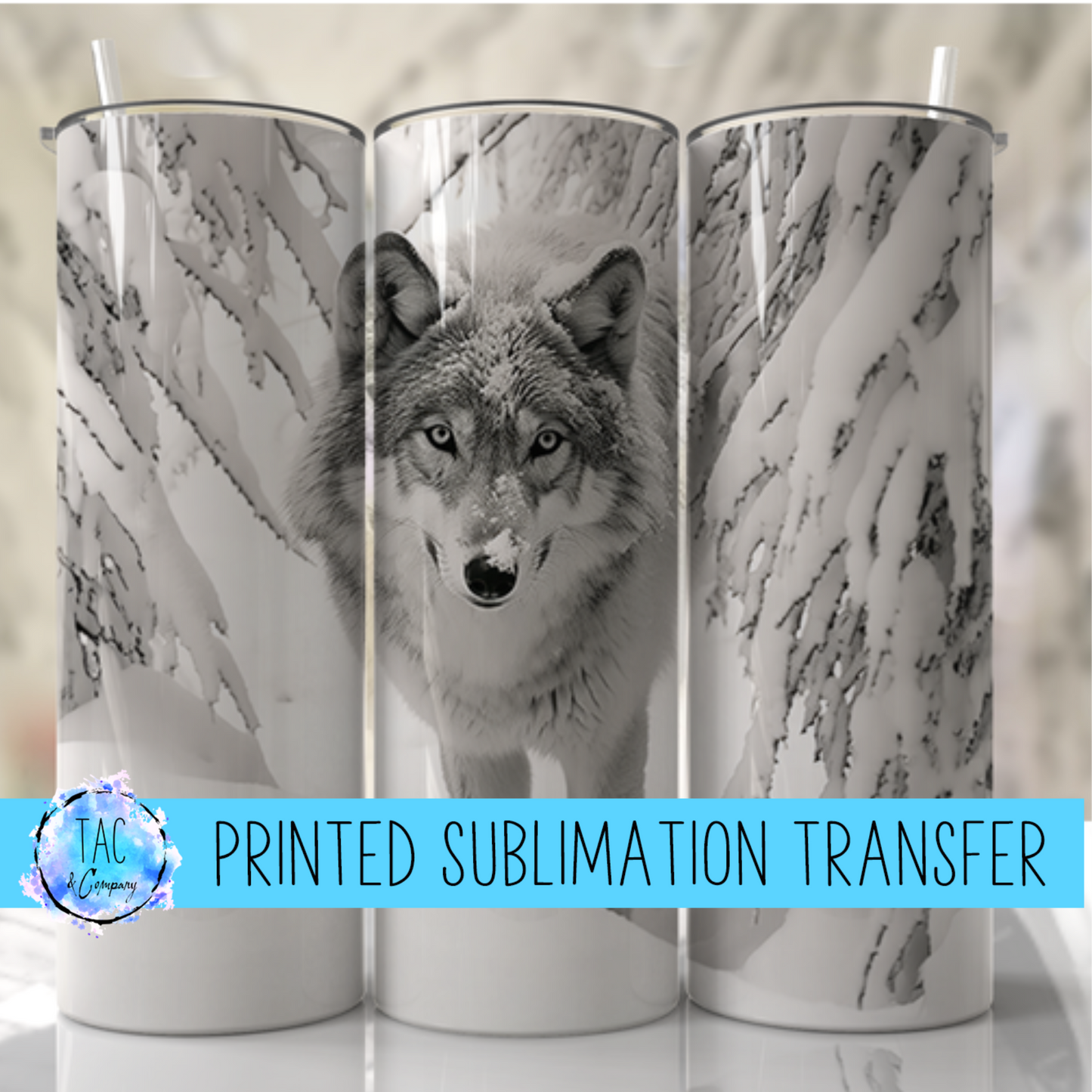 Wolf- Sublimation Print (This Is Not A Digital File)